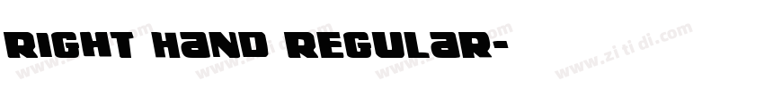 Right Hand Regular字体转换